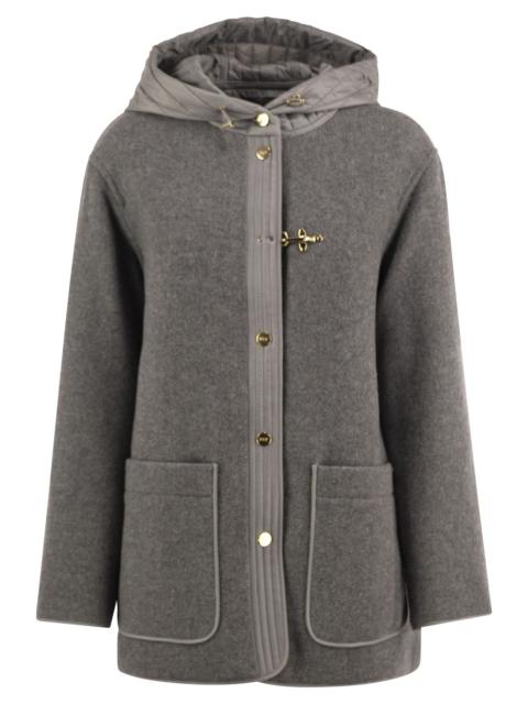 Other Designers Fay Women Wool-Blend Coat With Padded Hood