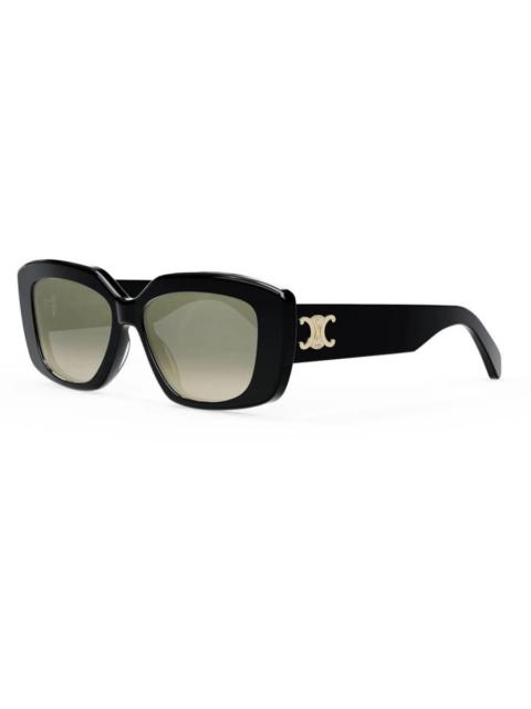 CELINE Celine Triomphe Brown Gradient Rectangular Ladies Sunglasses CL40216U 01F 55