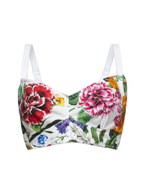 Dolce & Gabbana Floral print stretch bralette top
