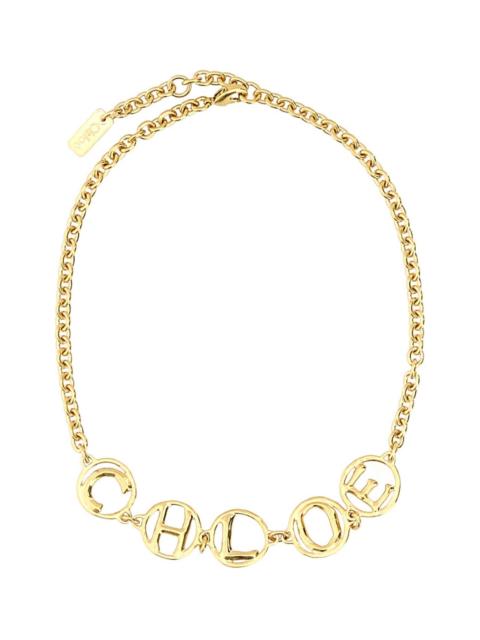 Chloé Chloe Women Gold Metal Chloe Script Chocker