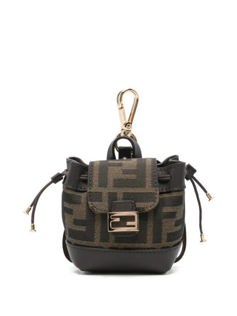 FENDI Fendi Nano Backpack Patterned Charm