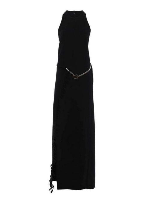 rabanne Black Sleeveless Fringed Dress