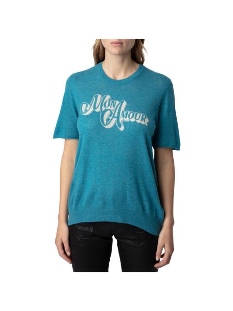 Zadig & Voltaire Zadig & Voltaire Ida Cp Mon Amour Strass Cashmere Sweater