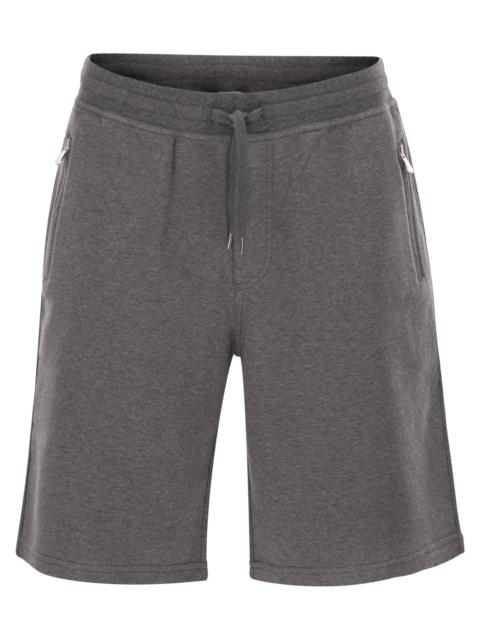 Brunello Cucinelli Brunello Cucinelli Men Techno Cotton Fleece Bermuda Shorts