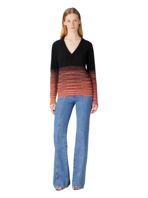 Missoni Missoni Dégradé Slub Cashmere Sweater With V-neck in Multicoloured at Nordstrom