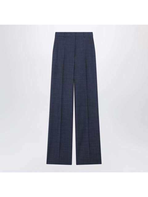 Max Mara Studio Max Mara Studio Classic Trousers In Blue Virgin Wool Women
