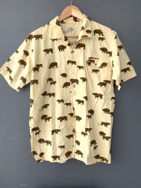 Other Designers Japanese Brand - VINTAGE PAPAS ANIMAL FULL PRINT HAWAIIAN BUTTON UP SHIRT