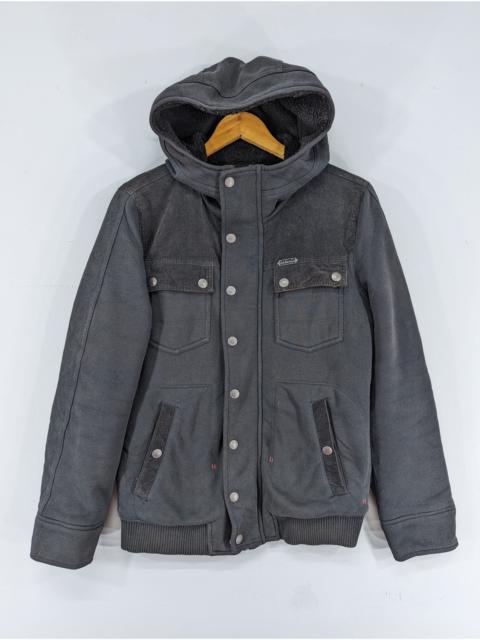 Diesel 🔥RARE🔥Diesel Fleece Button Zipper Faded Black Jacket