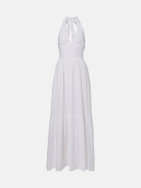 MELISSA ODABASH Shay halterneck cotton maxi dress