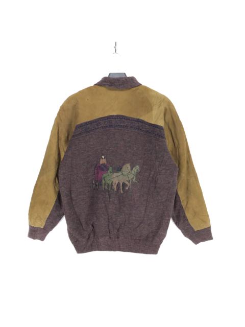 Other Designers Vintage - Bizzarro Embroidery Big Logo Wool Varsity Jacket #2217-87