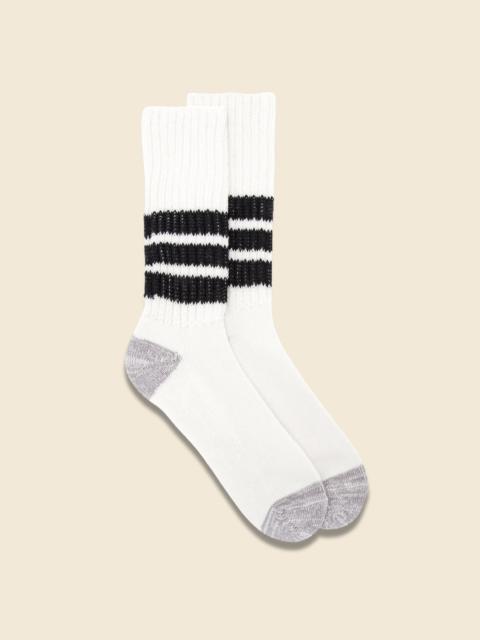 ROTOTO® Coarse Ribbed Old School Sock - Black