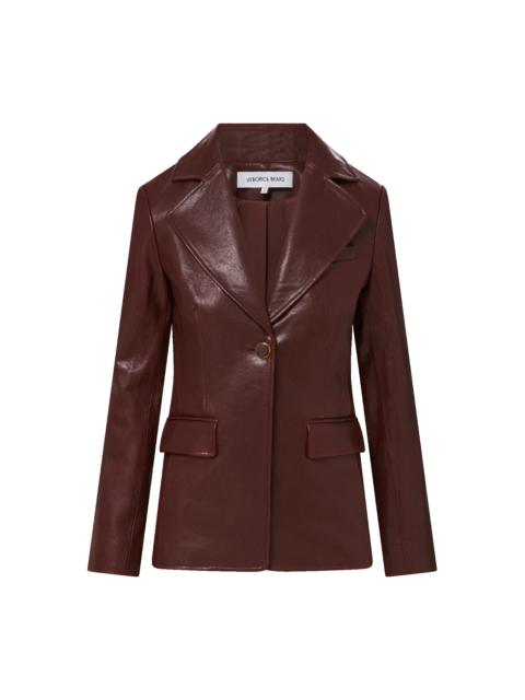 VERONICA BEARD KESSLER LEATHER DICKEY JACKET