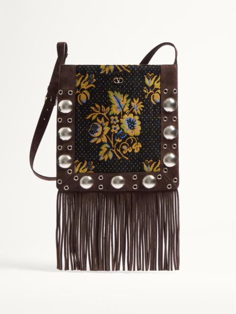 Valentino VALENTINO GARAVANI NELLCÔTE SHOULDER BAG IN JACQUARD FABRIC WITH FRINGES