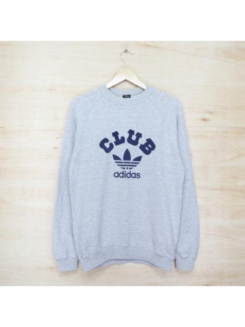 Vintage 90s ADIDAS CLUB Big Logo Sweater Sweatshirt Pullover Jumper