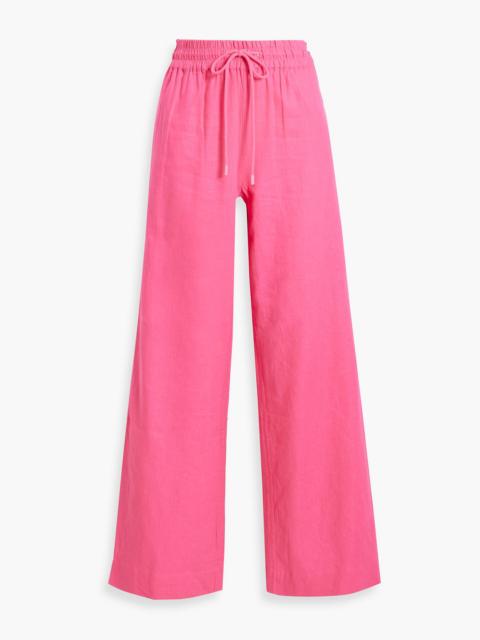 FRAME Linen-blend wide-leg pants