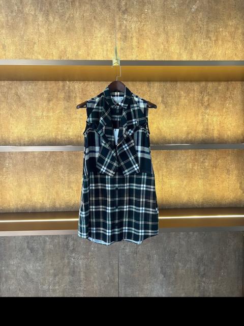 sacai Sacai Checked Mini Dress 