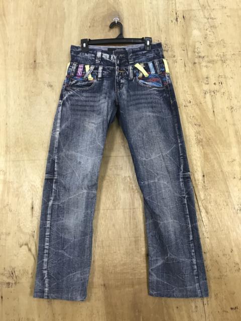 Other Designers Handcrafted - Dominate Handcrafted Navajo Crochet Double Waist Denim Jean