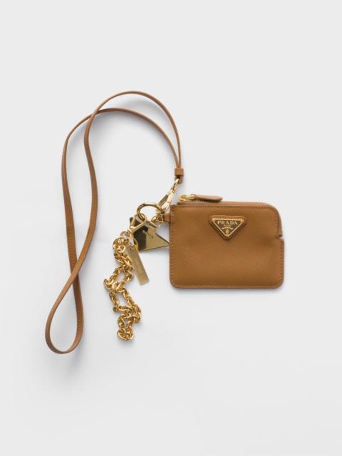 Prada Saffiano leather smartphone case with card holder