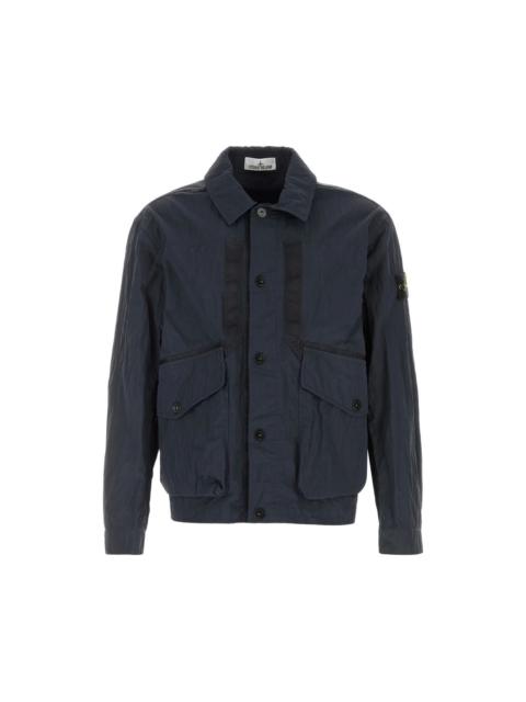 Stone Island STONE ISLAND Dark Blue Nylon Windbreaker New & Authentic (Me