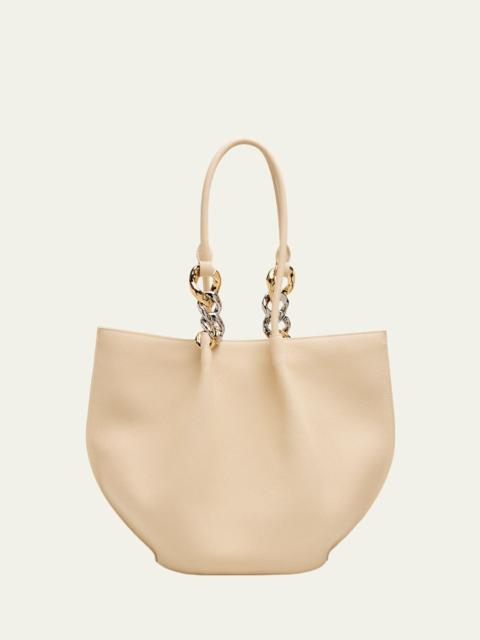 SIMKHAI Arlo Chain-Embellished Leather Tote Bag