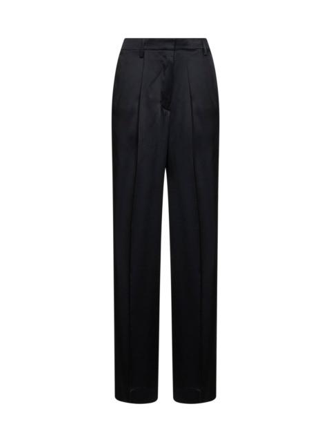Dries Van Noten Dries Van Noten Women Black Fluid Crepe Satin Portias Straight-Leg Trousers