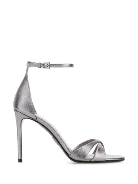 Prada Prada Women Silver Leather Sandals