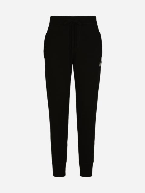 Dolce & Gabbana Wool and cashmere knit jogging pants