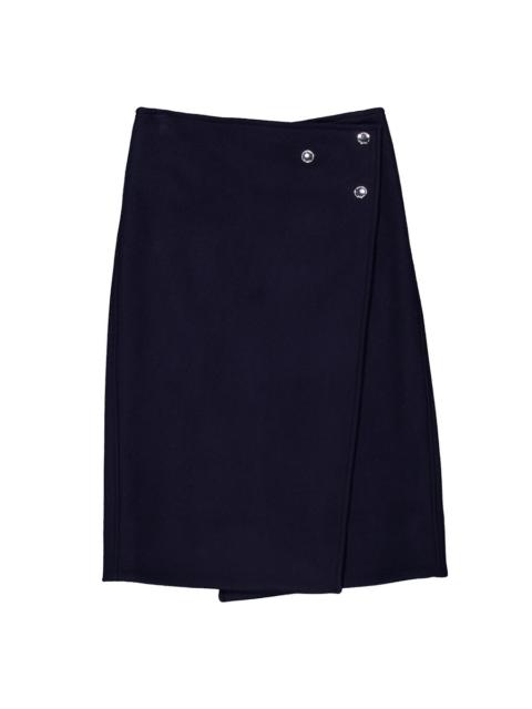 Burberry Burberry Peony Cashmere Blend Wrap Skirt