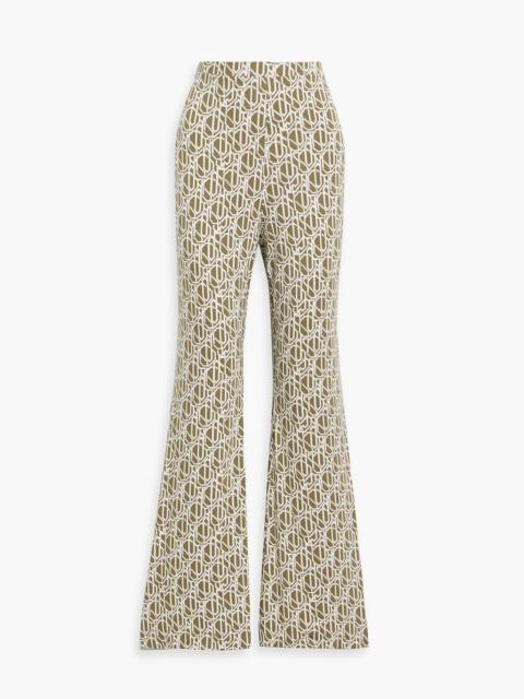 DIANE VON FURSTENBERG Brooklyn printed stretch-jersey flared pants