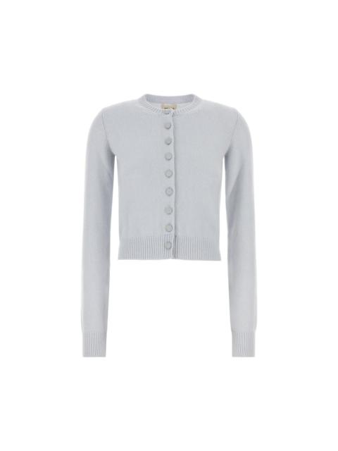KHAITE KHAITE Everheart Pastel Light-Blue Cashmere Cardigan New & A