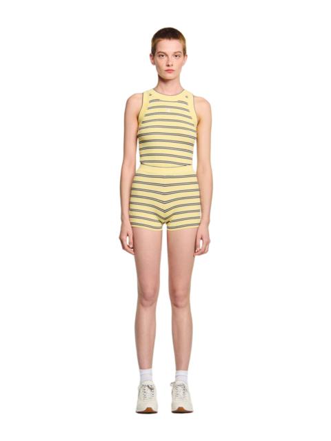 Sandro SANDRO Striped knit shorts in Light Yellow at Nordstrom