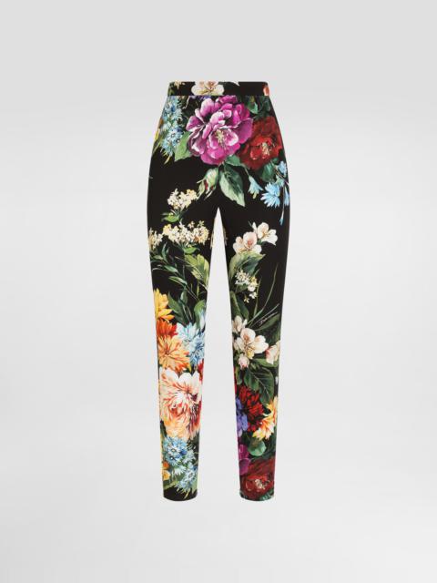Dolce & Gabbana Flower bouquet-print charmeuse pants