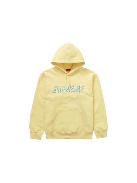 Supreme Supreme Script Hooded Sweatshirt Light Yellow