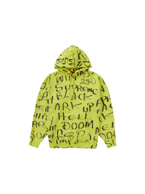 Supreme Supreme Black Ark Hooded Sweatshirt Fluorescent Yellow