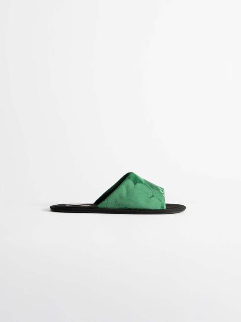 JW Anderson WOMENS OPEN TOE SLIDES IN EMERALD