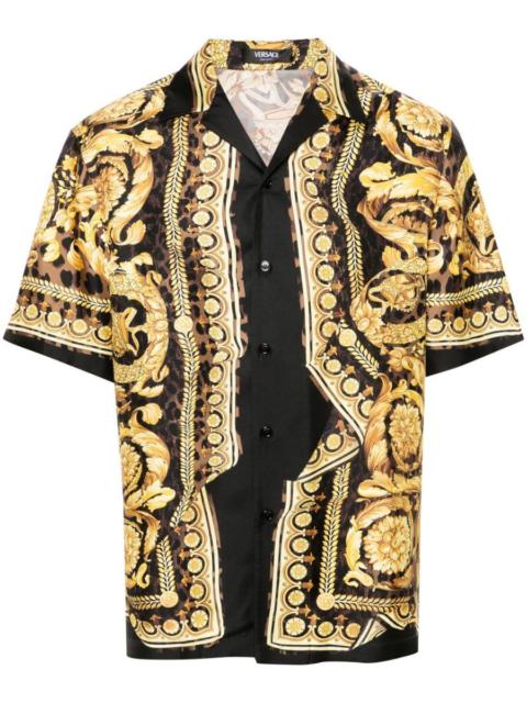 VERSACE Versace Silk Baroque Short-Sleeve Shirt