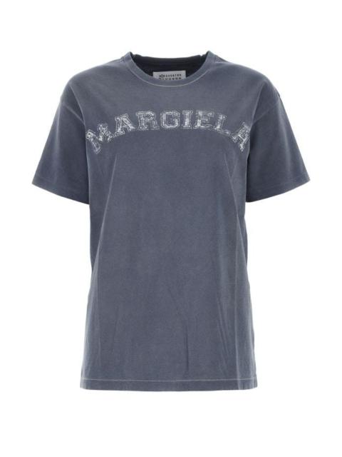 Maison Margiela MAISON MARGIELA Denim Blue Cotton T-Shirt