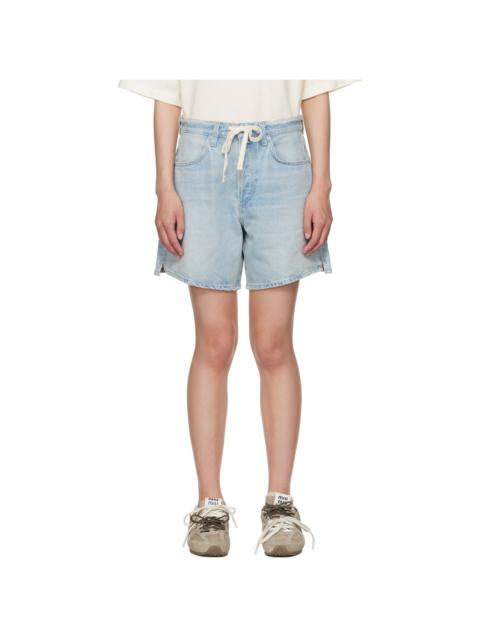 Citizens of Humanity Blue Brynn Drawstring Denim Shorts
