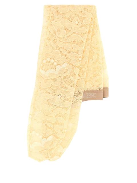 Valentino Valentino Garavani Women Cream Stretch Lace Socks