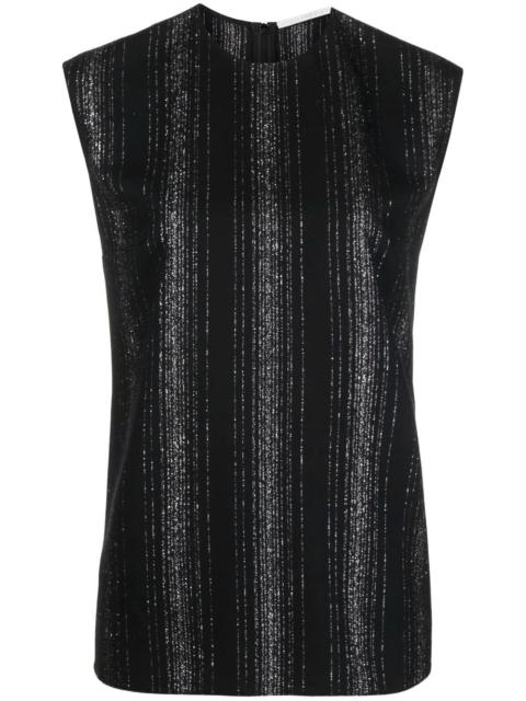 Stella McCartney lurex striped sleeveless blouse