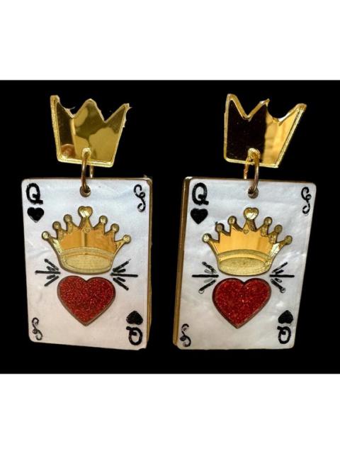 Other Designers Glitter & Glam It - 🌺 Queen of Hearts Playing Card Earrings