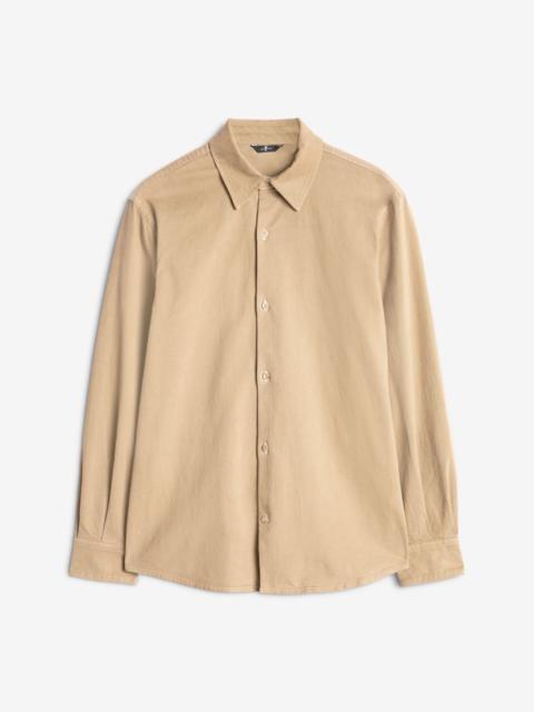 7 For All Mankind Comfort Twill Button Up Shirt In Silver Mink