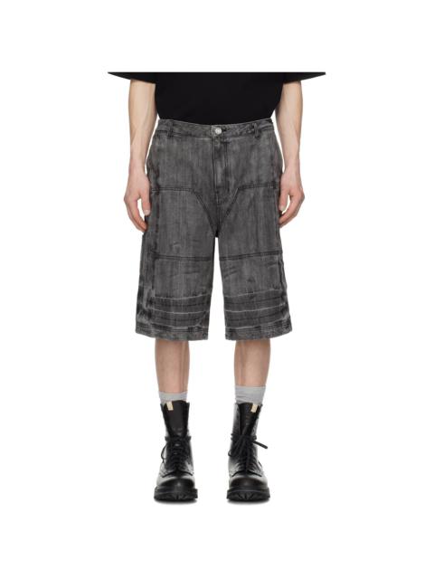 JUUN.J Juun. J Gray Washed Long Denim Shorts