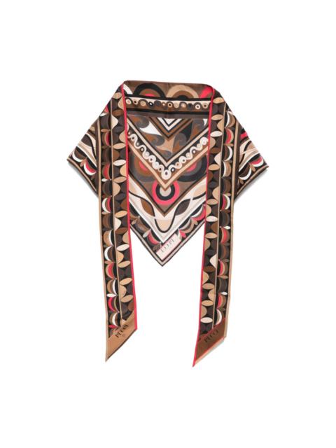 PUCCI geometric-print silk scarf