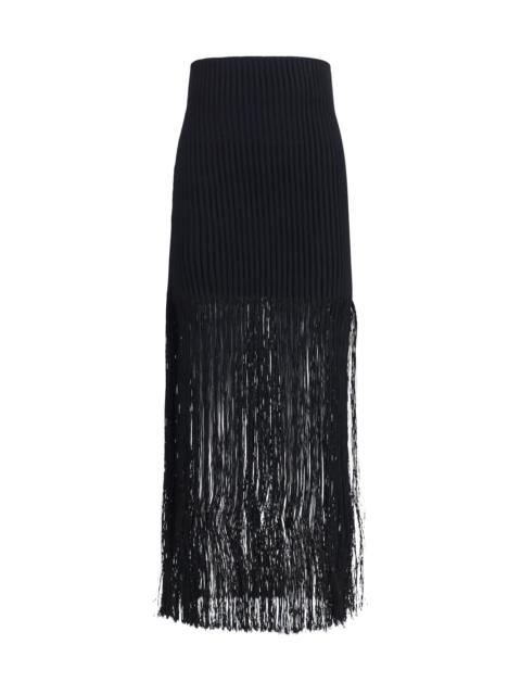 Alaïa Alaïa Fringe Pencil Skirt Noir Women