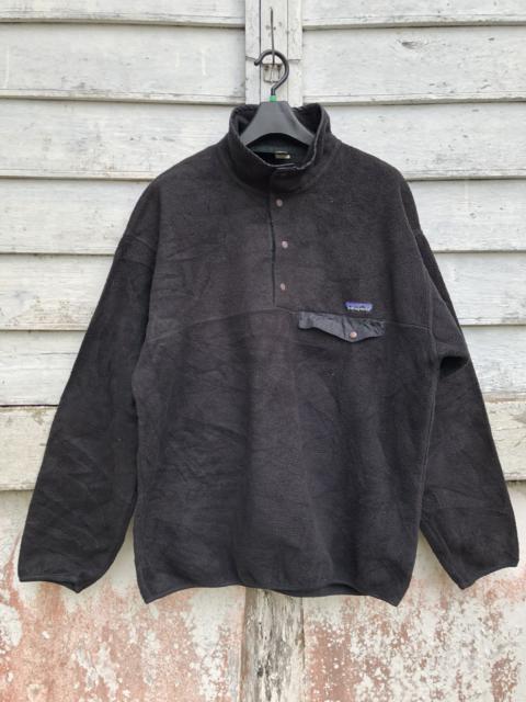 Other Designers Vintage - Vintage Patagonia Black Fleece Jumper Single Pocket