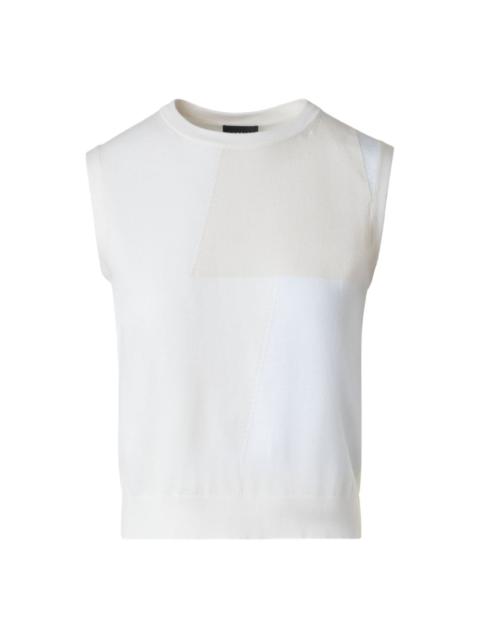 AKRIS patchwork-knit vest