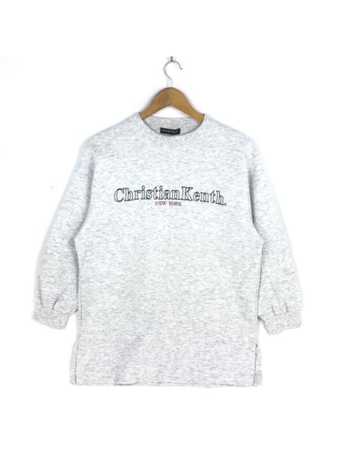 Other Designers Vintage - Christian Kenth Sweatshirt Spellout Embroidey Logo Sweater