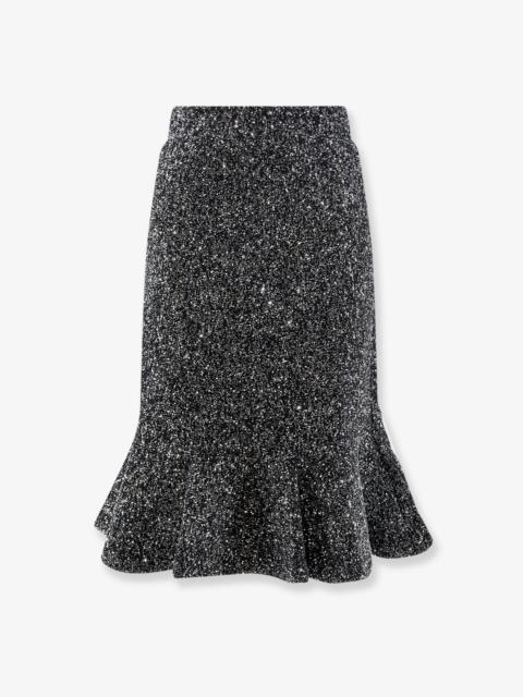 Dior Dior Skirt With Godets And All-Over Sequin Motif