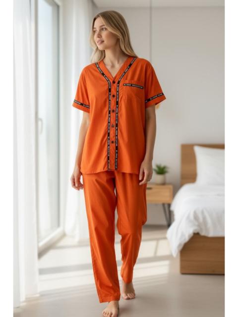 Other Designers Mr. Junko - 90's MR.JUNKO MLB Design Orange Prisoner Pajama Set Unisex